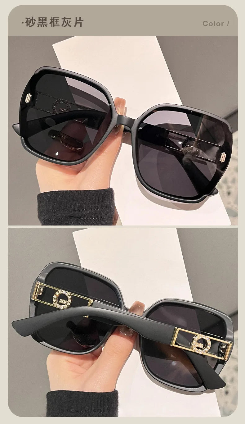 Oversized Square Sunglasses with Gradient Lenses