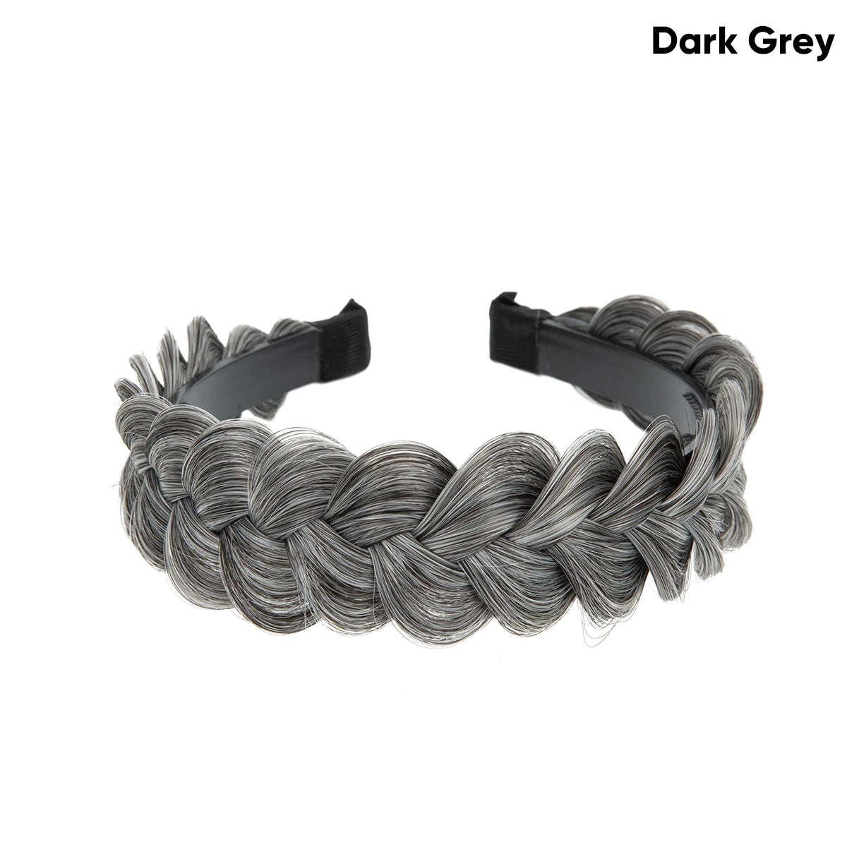 Dark grey braided hair accessory for bohemian style