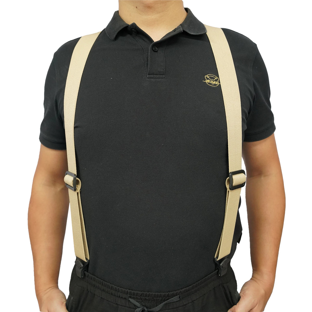 Airport-Friendly Y-Back Suspenders with Plastic Clips