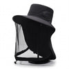 Mosquito Net Sun Hat with Wide Brim and Adjustable Chin Strap