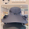 Solar-Powered Cooling Bucket Hat with USB Rechargeable Fan