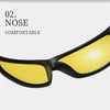 Polarized Night Driving Glasses with Yellow Tinted Lenses