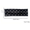 Schwarzes Polka-Dot-Stoff-Haargummi, 7 cm lang