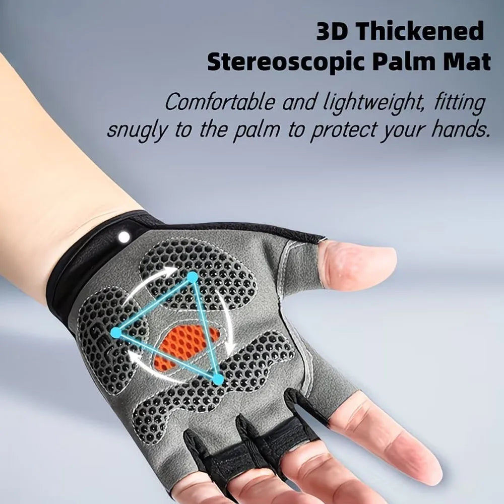 Una mano vistiendo una palma estereoscópica 3D engrosada, diseñada para proteger las manos.