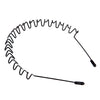 A black fashion metal hair band with a flexible wire design.