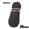 A single pair of dark gray breathable boat socks with a brown label indicating 20 pairs.