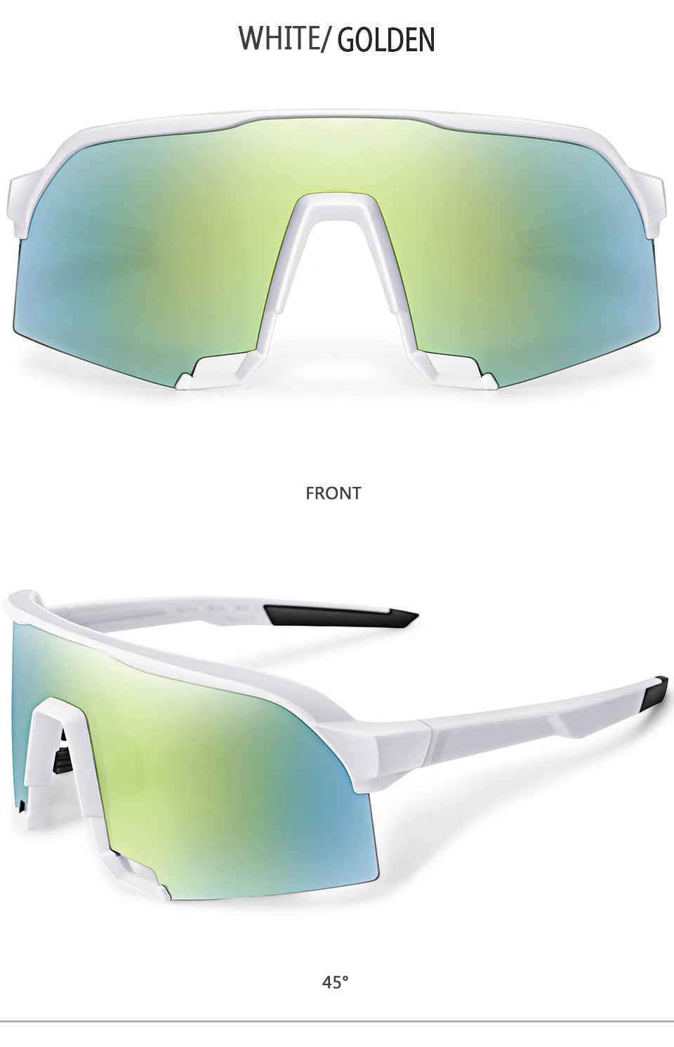 Oversized Windproof Sports Sunglasses with UV400 Protection