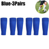 Set of three blue compression sports socks for football and team activities